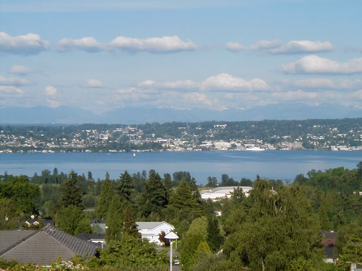 Open water of Lake Washington on a calm day